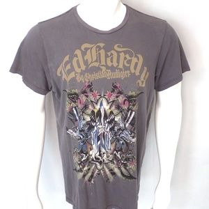 ED HARDY High Hatter Wolf Tee